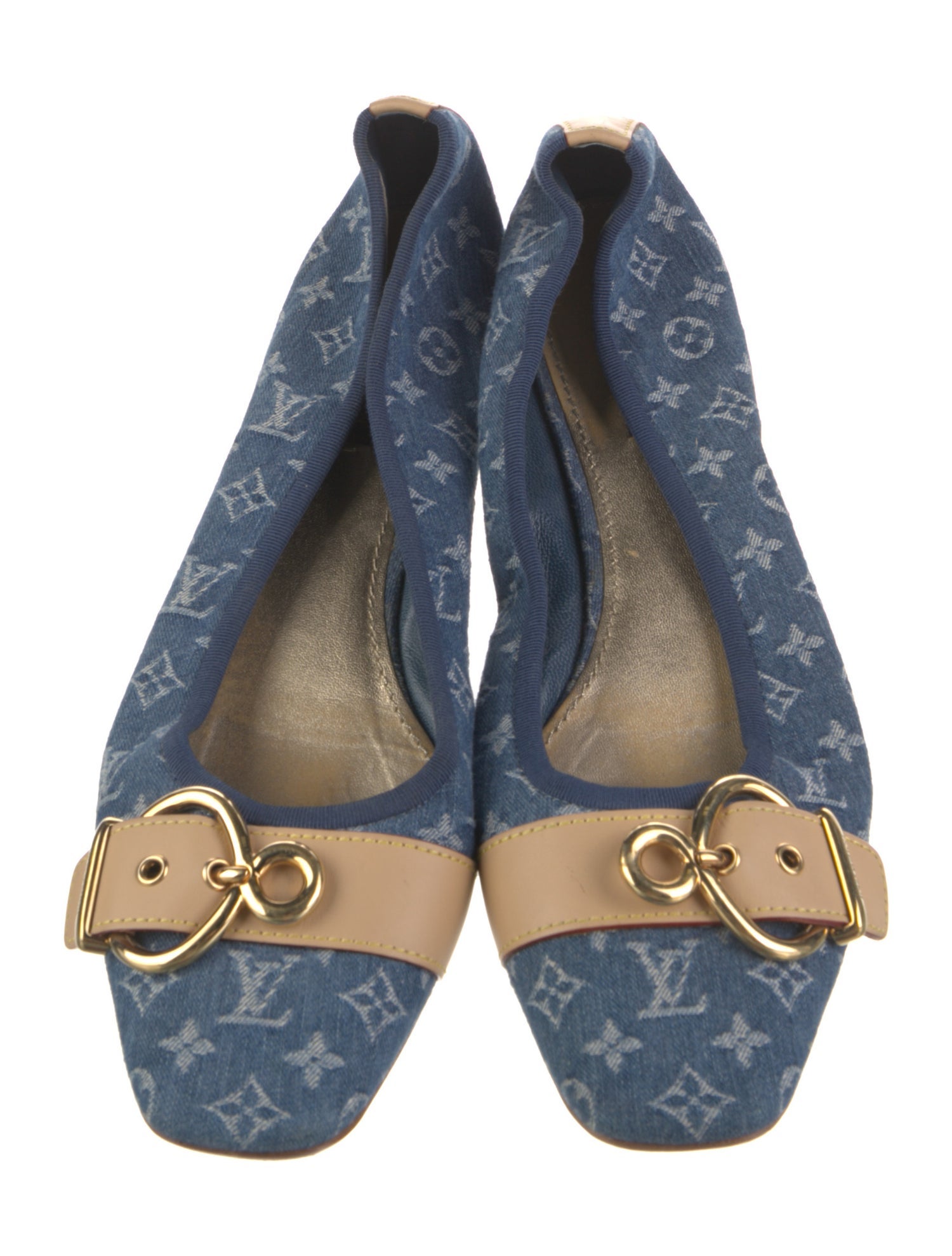 Louis Vuitton LV Monogram Denim Ballet Flats